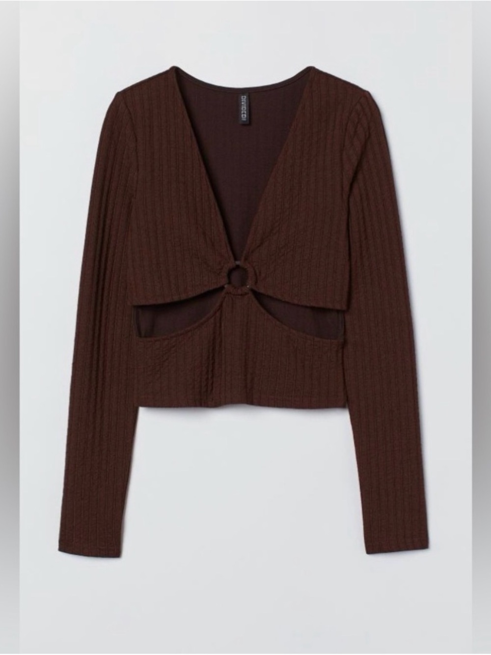 Ribbed Cutout Ring-Front Top
